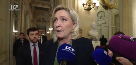 Marine Le Pen (RN) à l'Assemblée nationale, lundi 6 février 2023