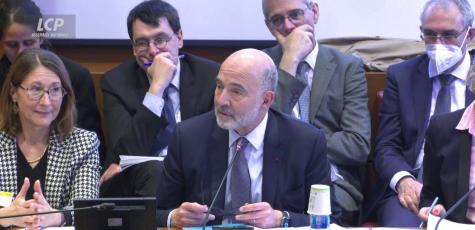 Pierre Moscovici, premier président de la Cour des comptes, à l'Assemblée nationale, jeudi 13 avril 2023