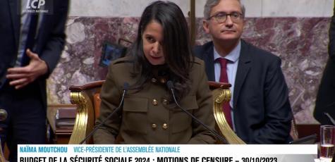 Naïma Moutchou annonce le résultat du scrutin. LCP
