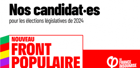 Site de La France insoumise qui dévoile sa liste de candidats pour les élections législatives - 14 juin 2024