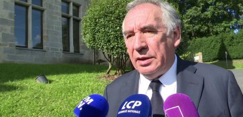 Le président du Mouvement Démocrate, François Bayrou, aux journées parlementaires du groupe, le 12 septembre 2024.