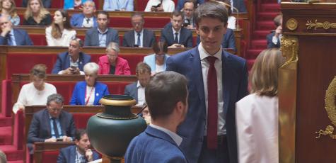 Flavien Termet dans l'hémicycle de l'Assemblée nationale, le 18 juillet 2024