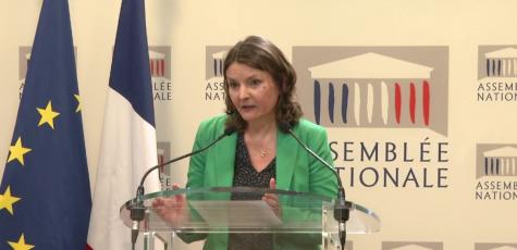 La députée "Ecologiste et Social" Eva Sas, jeudi 3 octobre à l'Assemblée nationale. LCP