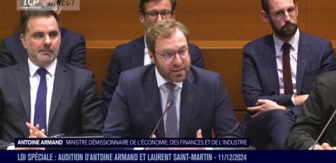 Laurent Saint-Martin et Antoine Armand auditionnés par la commission des finances, le 11 décembre 2024