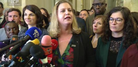 Mathilde Panot à l'Assemblée nationale, le 5 décembre 2024