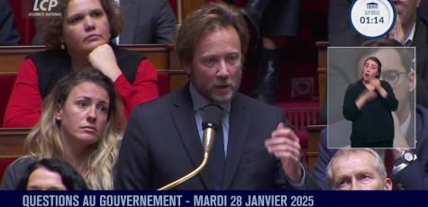 Boris Vallaud lors des QAG le 28 janvier.