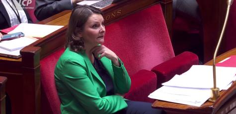 Eva Sas (Ecologiste et social) dans l'hémicycle, le 20 février 2025