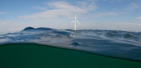 Une éolienne en mer Ifremer 2021