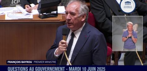 François Bayrou à l'Assemblée nationale le 10 juin