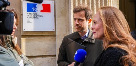 Les deux rapporteurs Paul Vannier et Violette Spillebout.