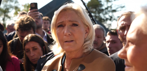 Marine Le Pen au Mans, le 10 octobre 2025.
