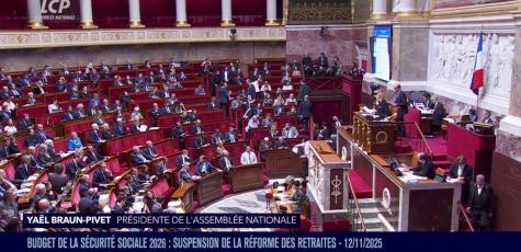 Hémicycle de l'Assemblée nationale le 12 novembre 2025