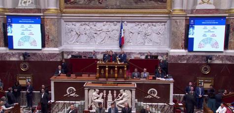 Hémicycle de l'Assemblée nationale, le 10 décembre 2025