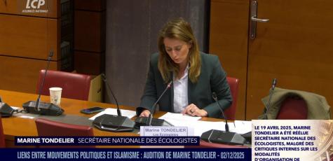 Marine Tondelier devant la commission d'enquête