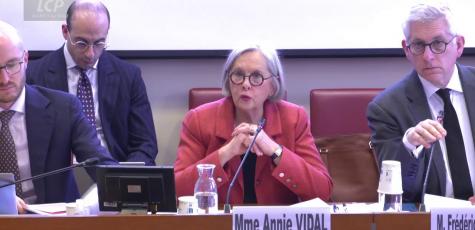 Annie Vidal (EPR) en commission des affaires sociales, le 9 février 2026
