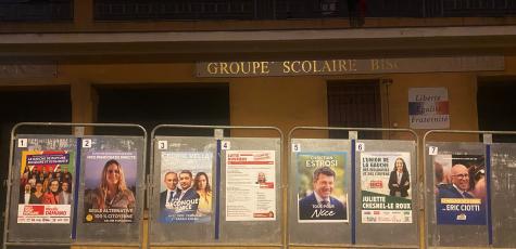 Affiches de campagne pour l'élection municipale à Nice