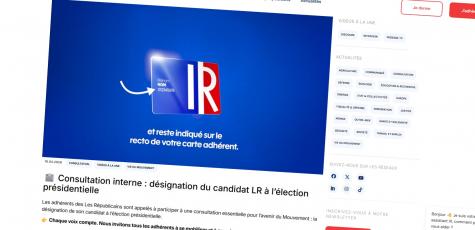Capture d'écran du site des Républicains.