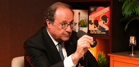 François Hollande durant le podcast de Jean-Jacques Bourdin