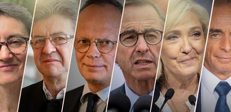 Présidentielle 2027, les candidats (montage LCP / Creative Commons CC0 1.0)