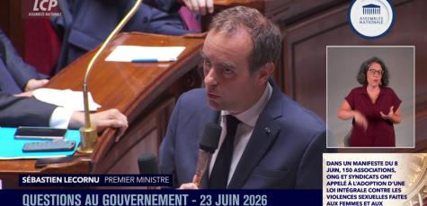 Sébastien Lecornu à l'Assemblée nationale, le 23 juin 2026 - LCP