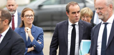 Sébastien Lecornu, le 29 août 2026 à son arrivée à Sens.