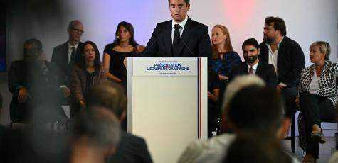 Gabriel Attal a présenté son équipe de campagne, le 3 septembre 2026