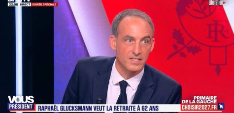 Raphaël Glucksmann lors du dernier débat de la primaire socialiste avant l'élection présidentielle (BFMTV)