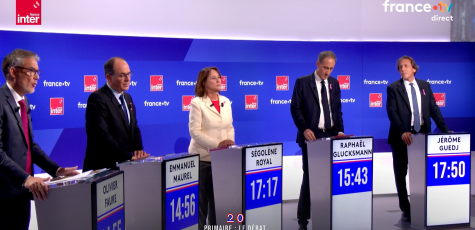 Les candidats de la primaire de gauche lors du deuxième débat