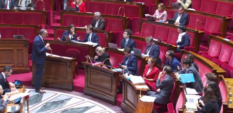 L'hémicycle de l'Assemblée nationale, le 9 octobre 2026.