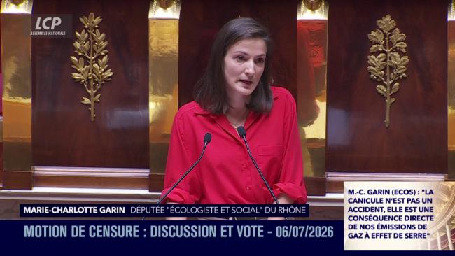 Canicule: la motion de cen des Écologistes rejetée par l'Assemblée nationale | LCP