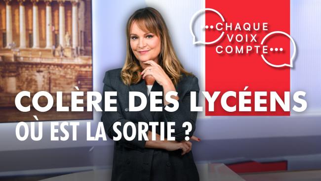 Débat sur la « colère des lycéens » dans l'émission « Chaque voix compte » sur LCP, le 7 octobre 2026. © LCP.
