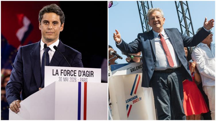 Présidentielle: ce week-end, Gabriel Attal et Jean-Luc Mélenchon se défient par meetings interposés