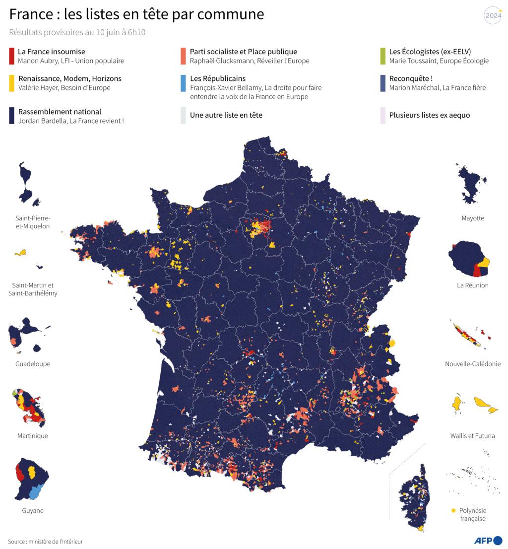 Les résultats des élections européennes AFP