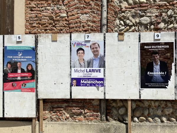 Un dissident PS, le député sortant Nupes et le candidat macroniste cherchent l'onction des électeurs dans la 2e circonscription de l'Ardèche. (Wiels/LCP)