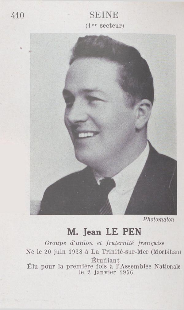 Jean-Marie Le Pen est élu député en 1956