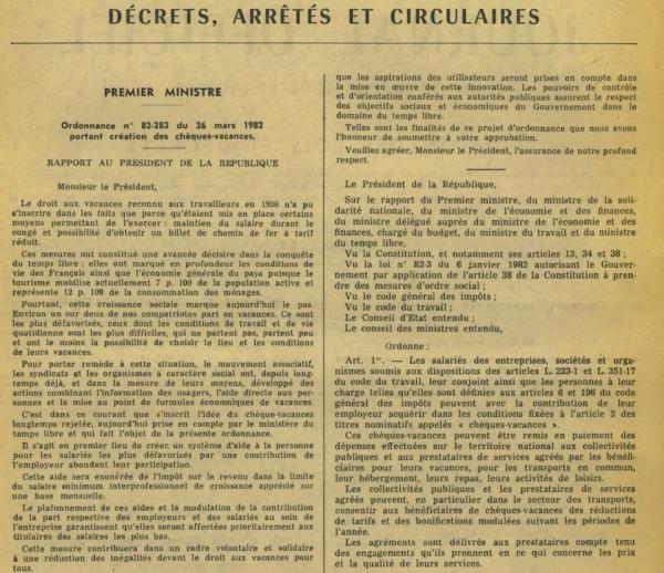 L'ordonnance de mars 1982.