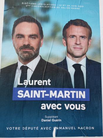 Laurent Saint-Martin sur son affiche de campagne